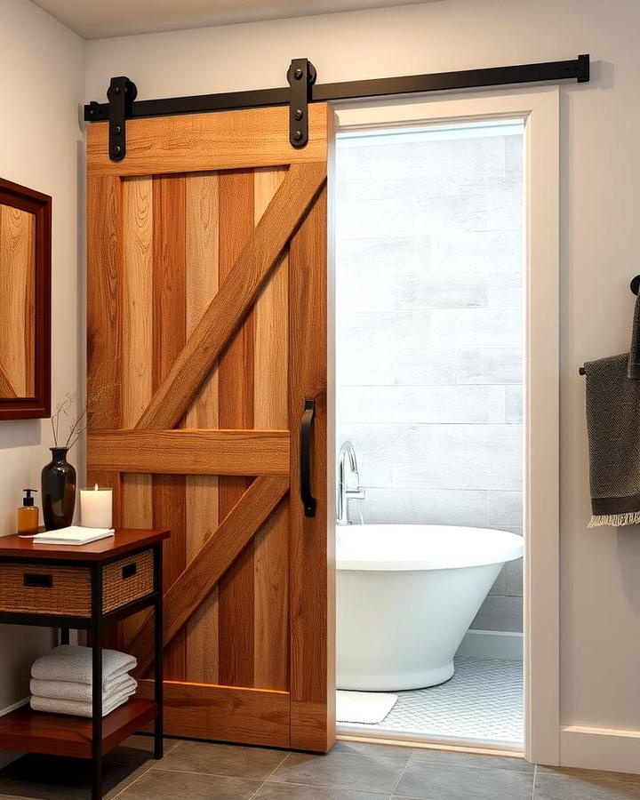 Barn Door with Industrial Hardware