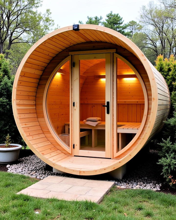 Barrel Sauna for a Unique Shape