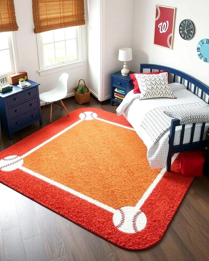 Baseball Diamond Area Rugs