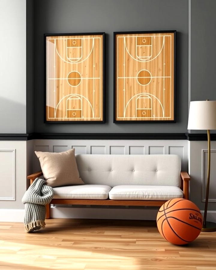 Basketball Court Wall Art