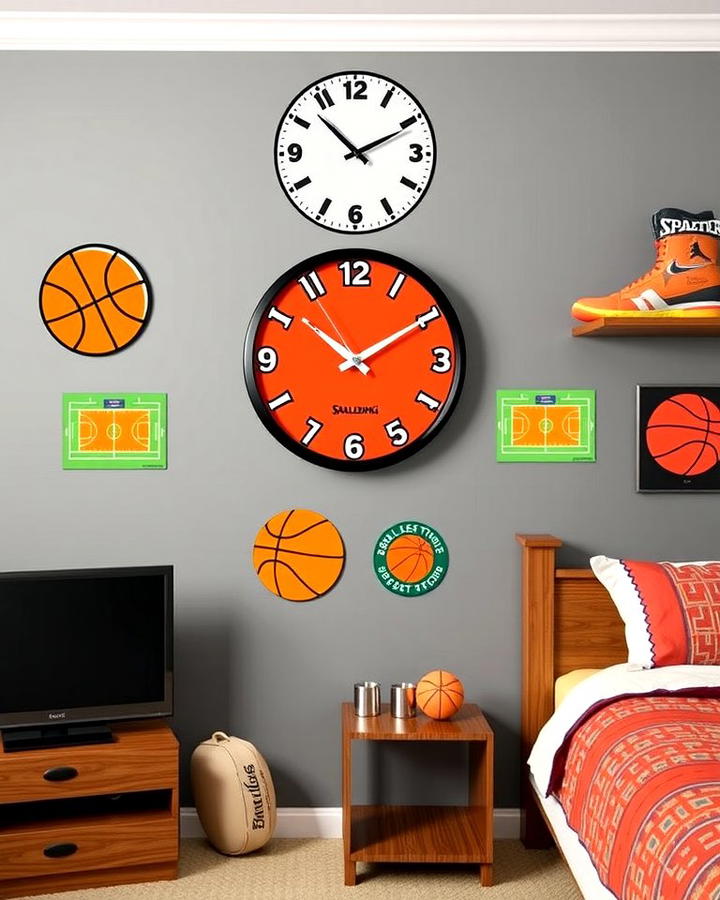 Basketball Themed Clock