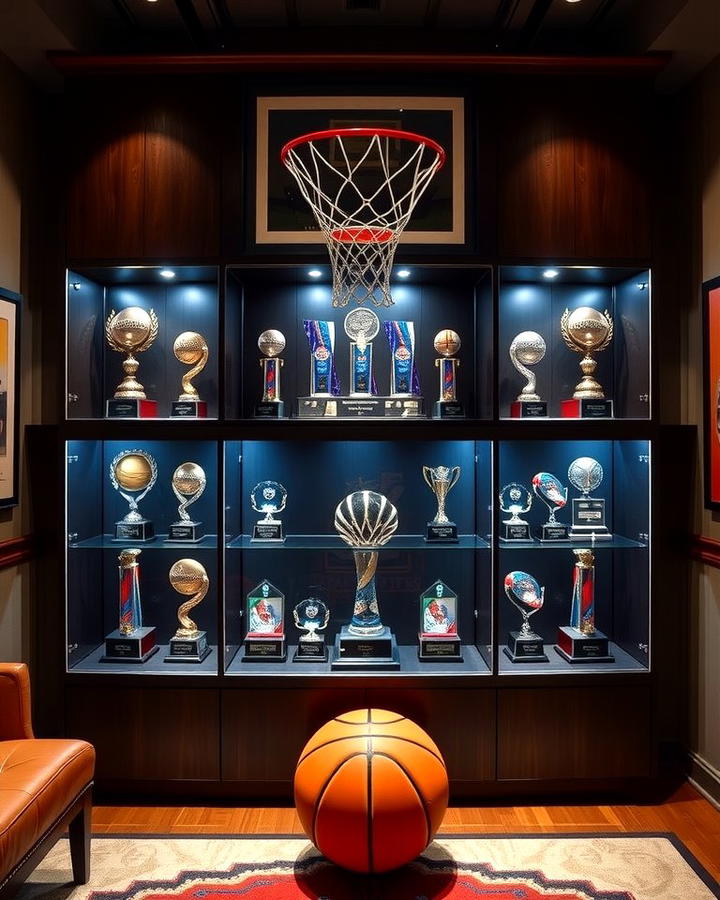 Basketball Trophy Display Case