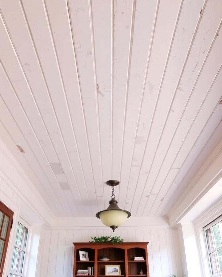 Beadboard Ceiling for Rustic Charm