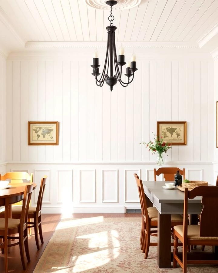 Beadboard Dining Room Walls