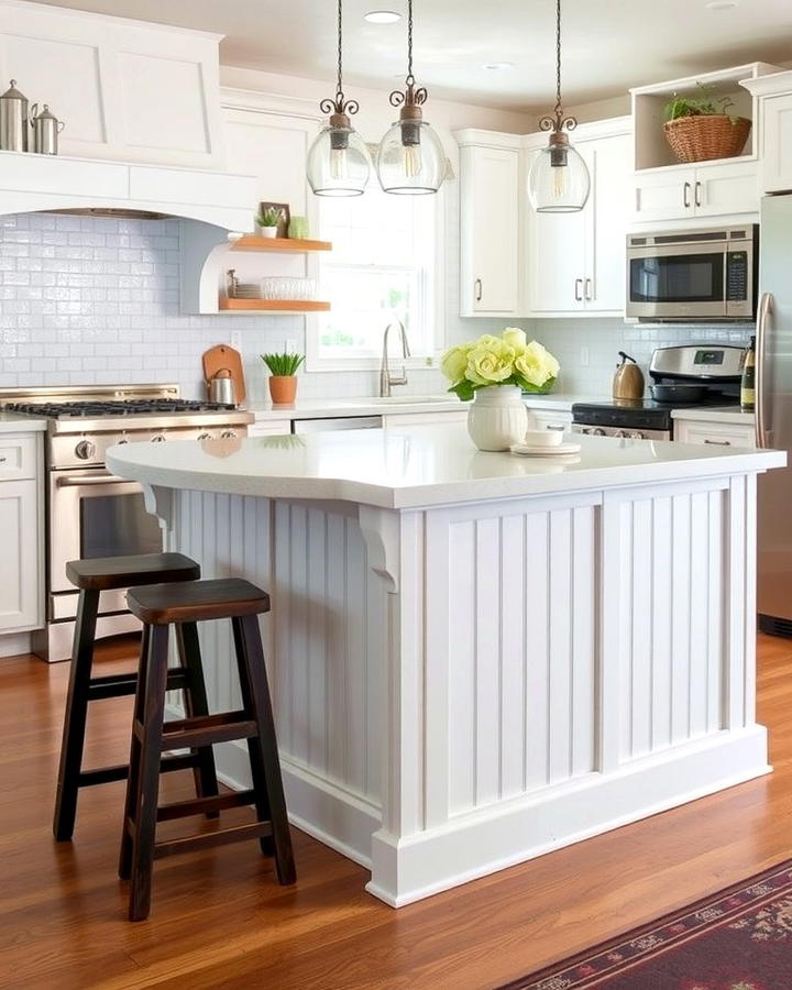 Beadboard Kitchen Island