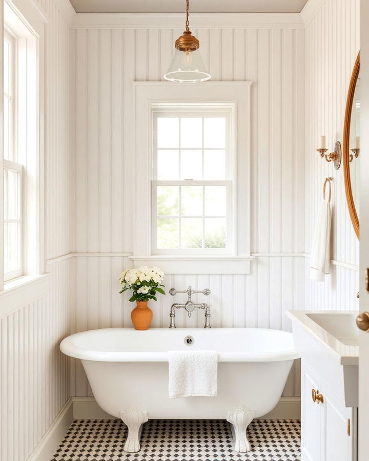 Beadboard Paneling Bathroom for a Vintage Charm