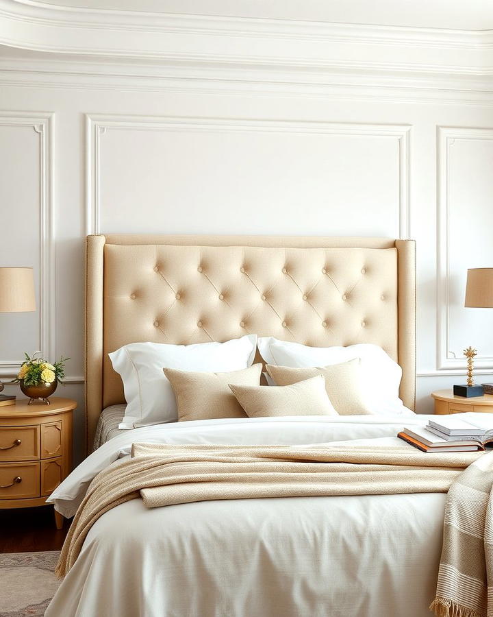 Beige Upholstered Headboard