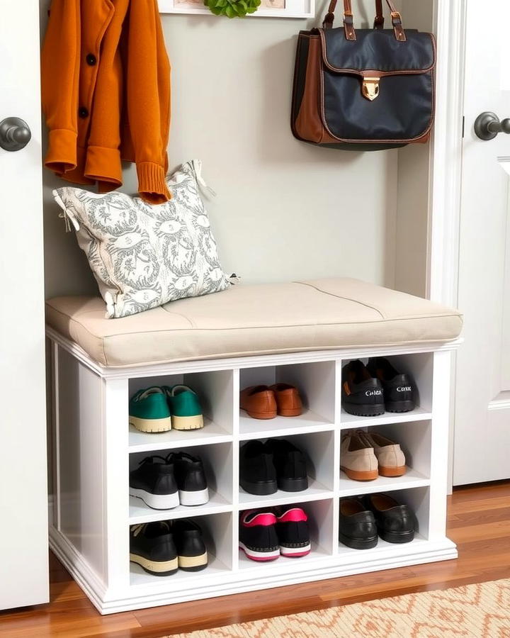 Bench with Built In Shoe Storage