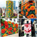 20 Stunning Flower Murals on Buildings Around the World