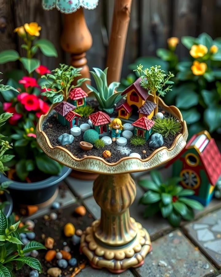 Birdbath Fairy Garden