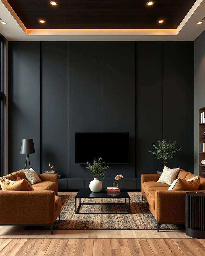 Black Accent Walls for Depth