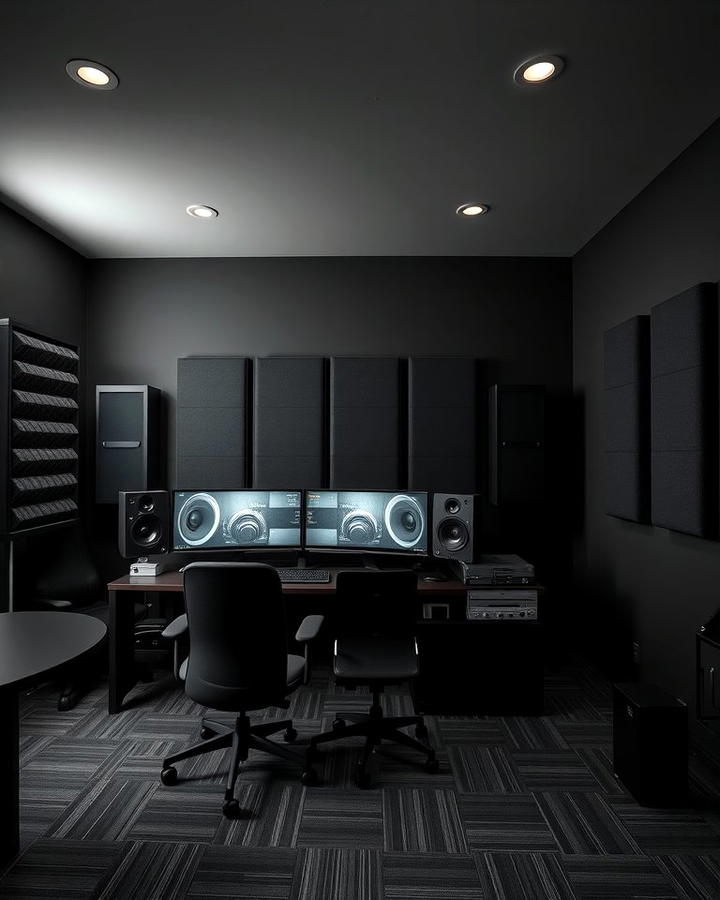 Black Acoustic Panels for Sound Quality