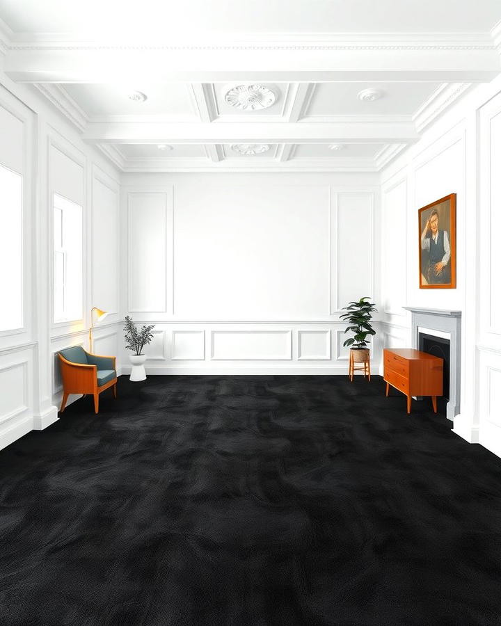 Black Carpet with White Walls