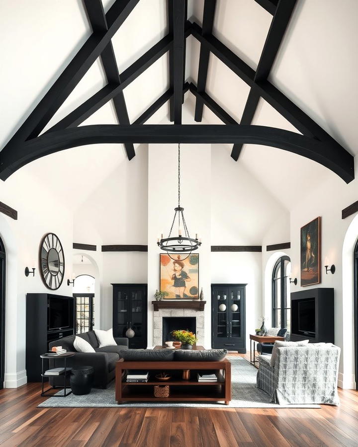 Black Ceiling Beams for Architectural Interest