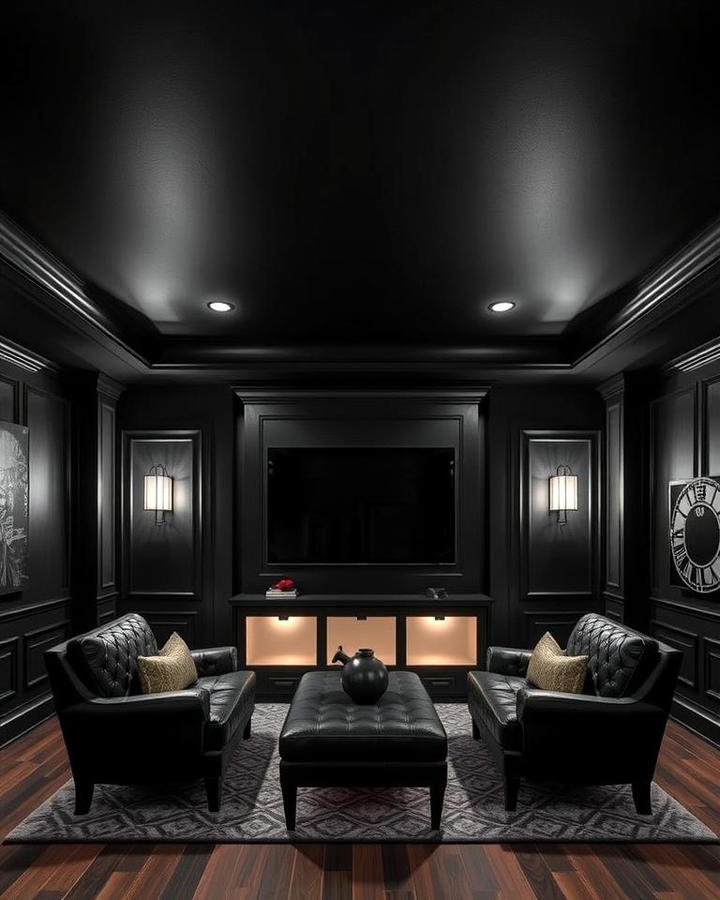 Black Ceiling for a Dramatic Effect