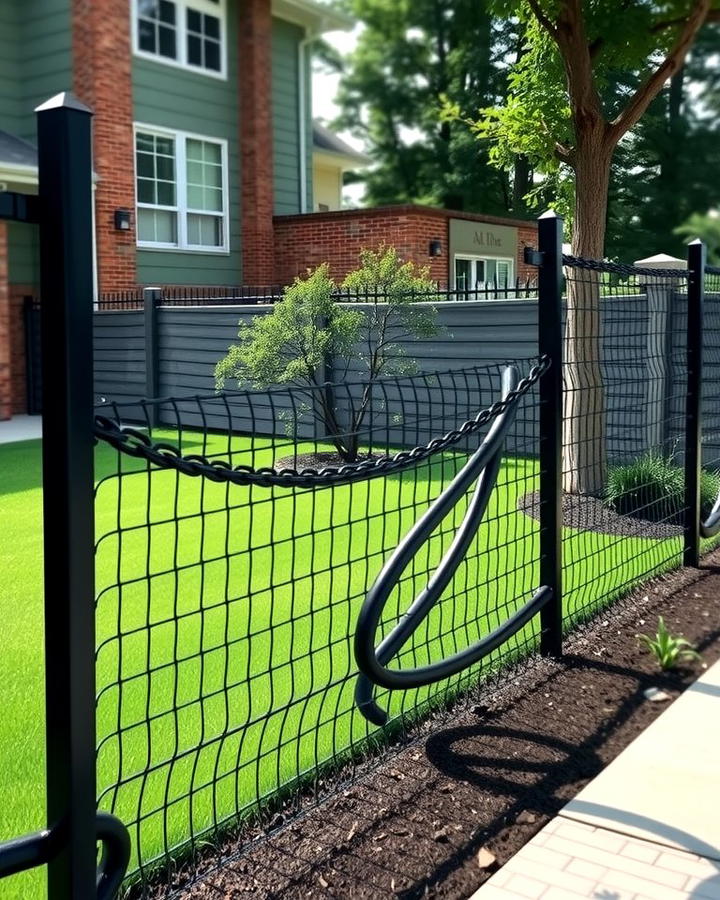 Black Chain Link Fence with Modern Upgrades