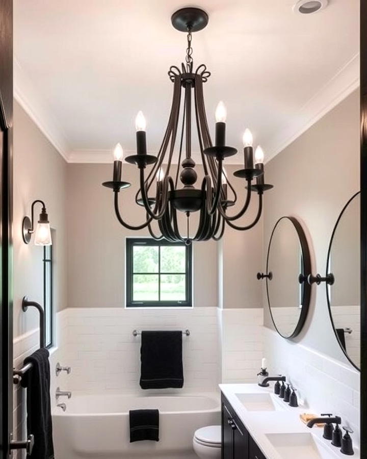 Black Chandeliers for Bold Contrast