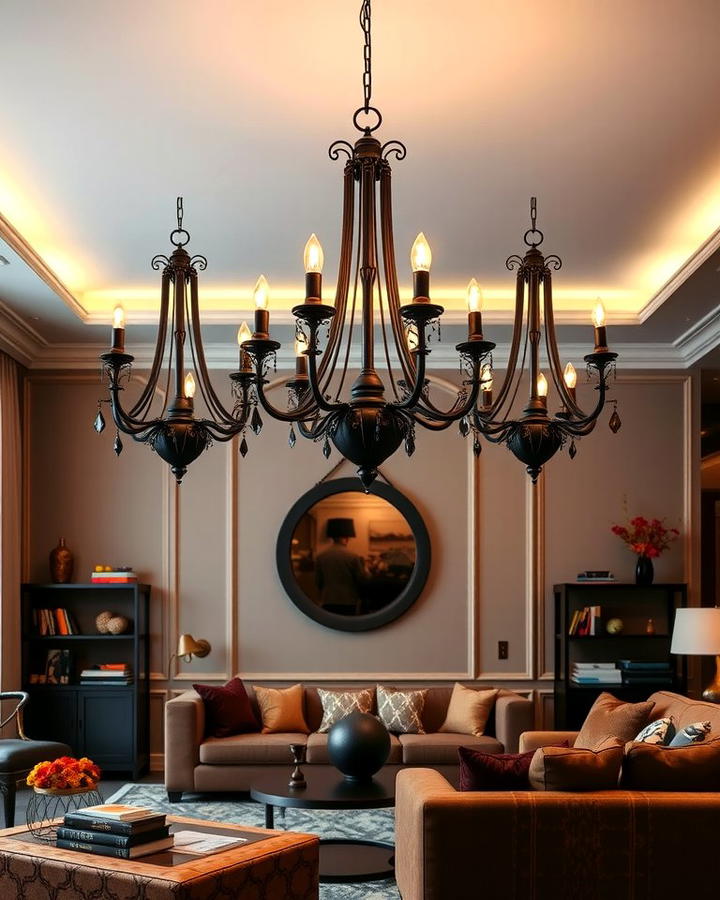 Black Chandeliers for Dramatic Lighting