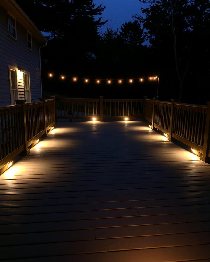 Black Deck with Accent Lighting