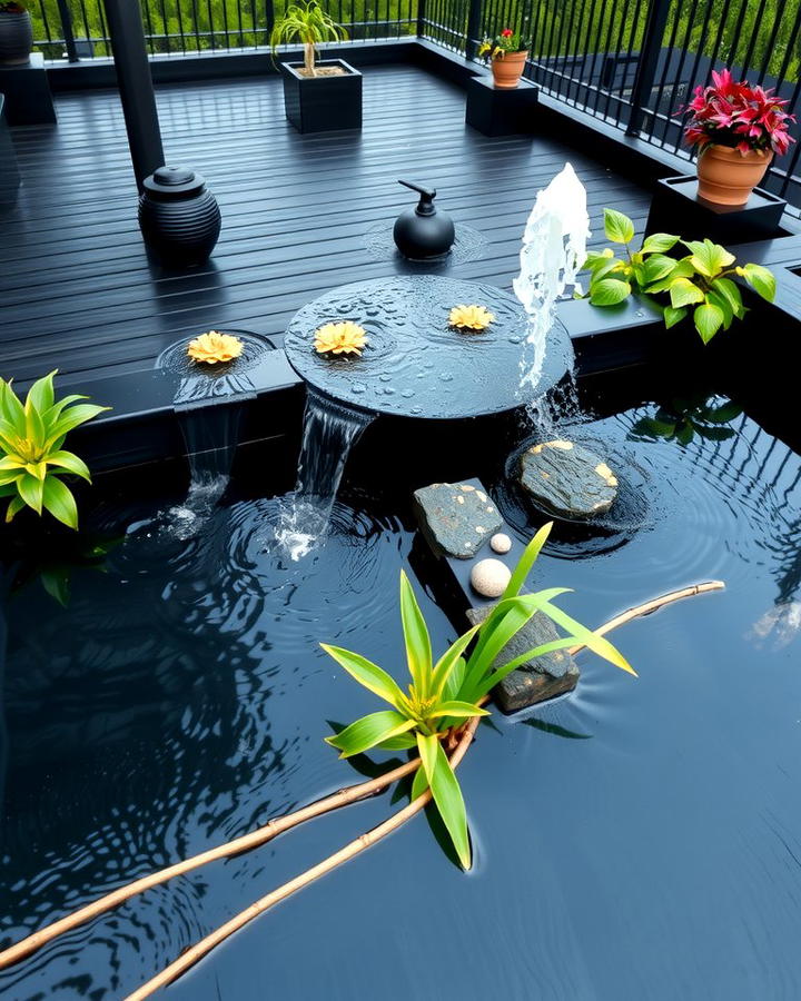 Black Deck with Water Features 2