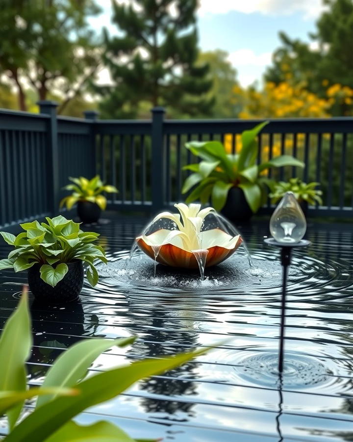 Black Deck with Water Features