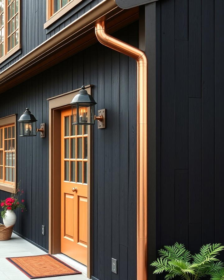 Black Exterior with Copper Accents