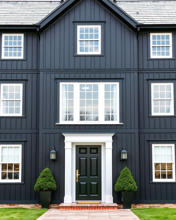 Black Exterior with Symmetrical Design