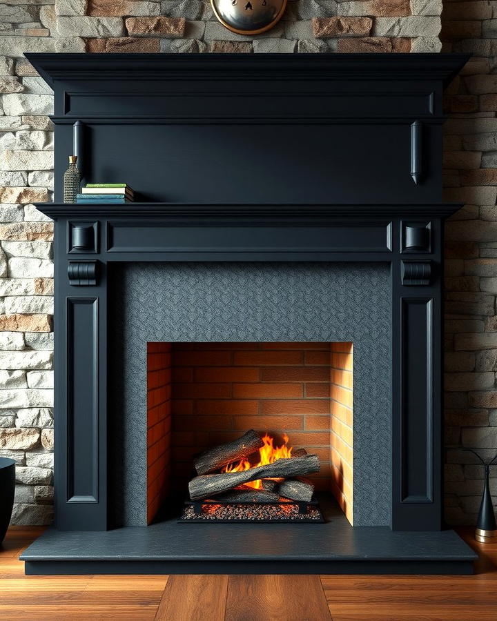 Black Fireplace Surround