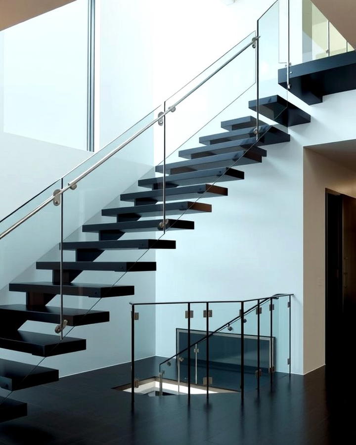 Black Floating Staircase