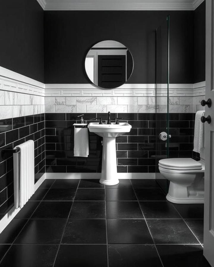 Black Floor Tiles for Dramatic Contrast