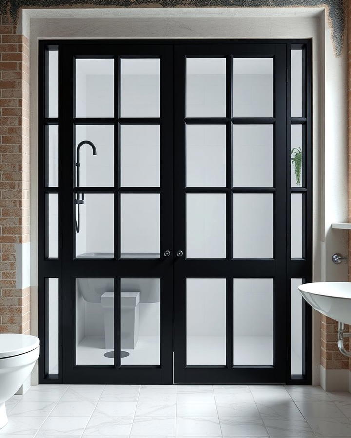 Black Framed Door for Industrial Charm