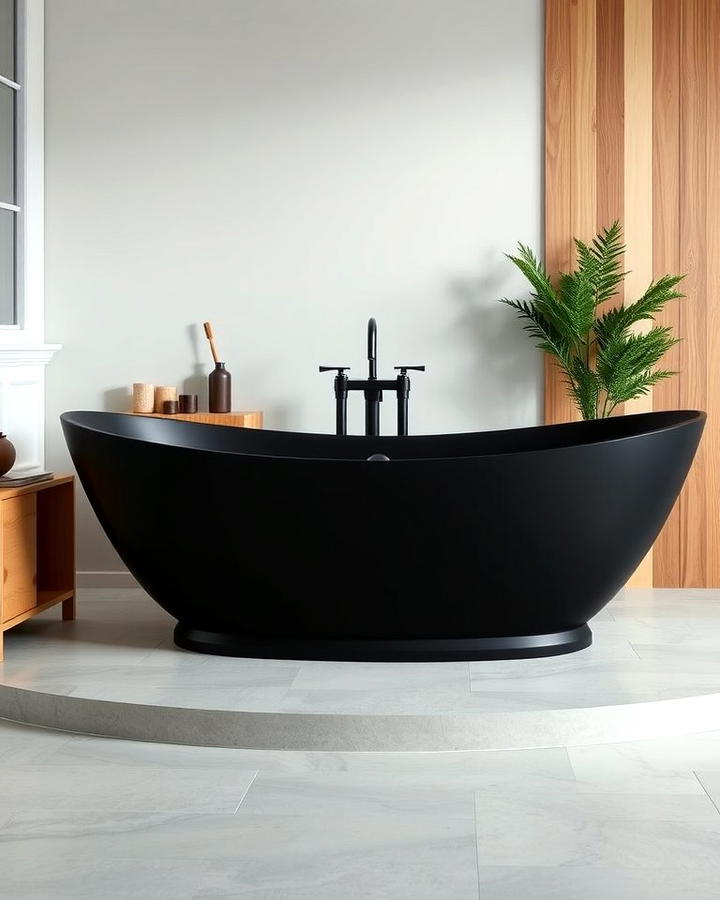 Black Freestanding Bathtub