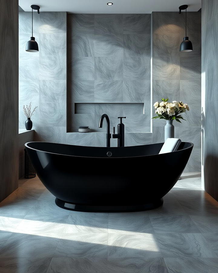 Black Freestanding Bathtub