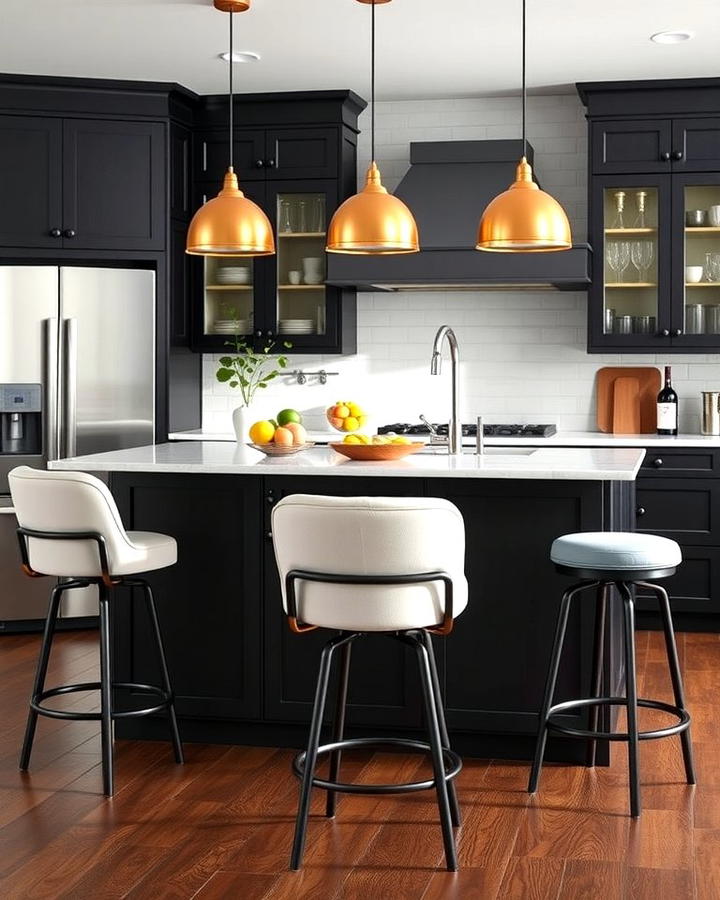 Black Island with Seating for Entertaining