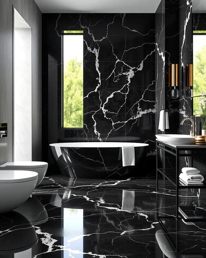 Black Marble Flooring