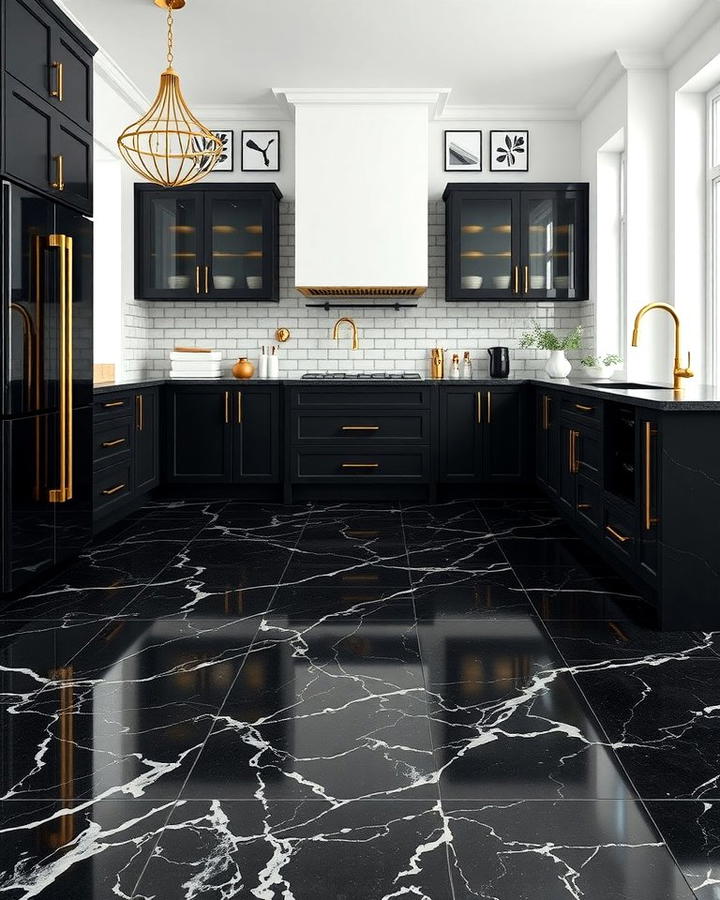 Black Marble Floors for Timeless Elegance