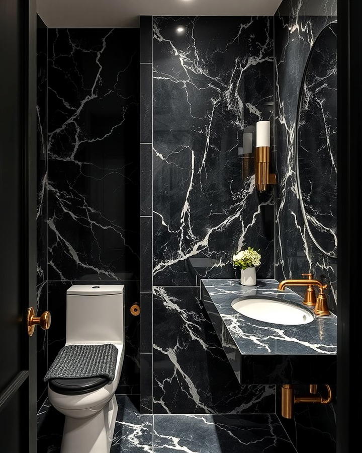 Black Marble Surfaces for a Luxe Feel