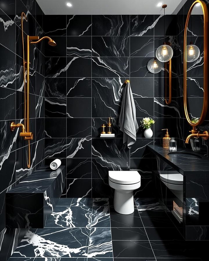 Black Marble Tiles for Luxurious Appeal