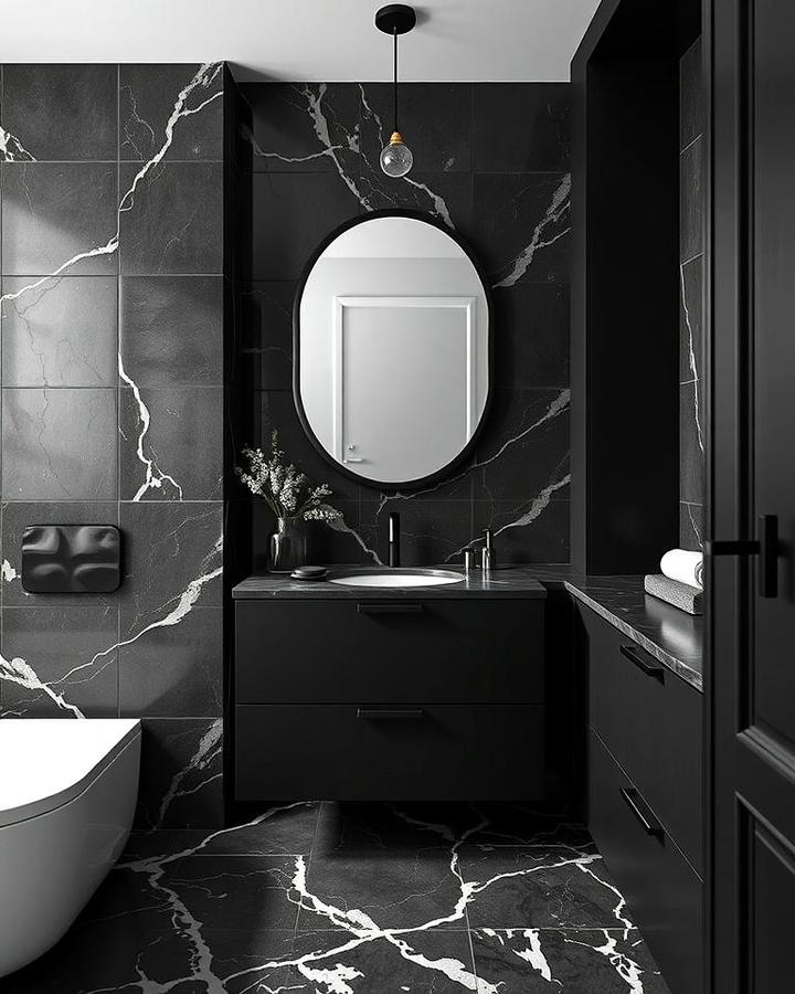 Black Marble with Matte Finishes