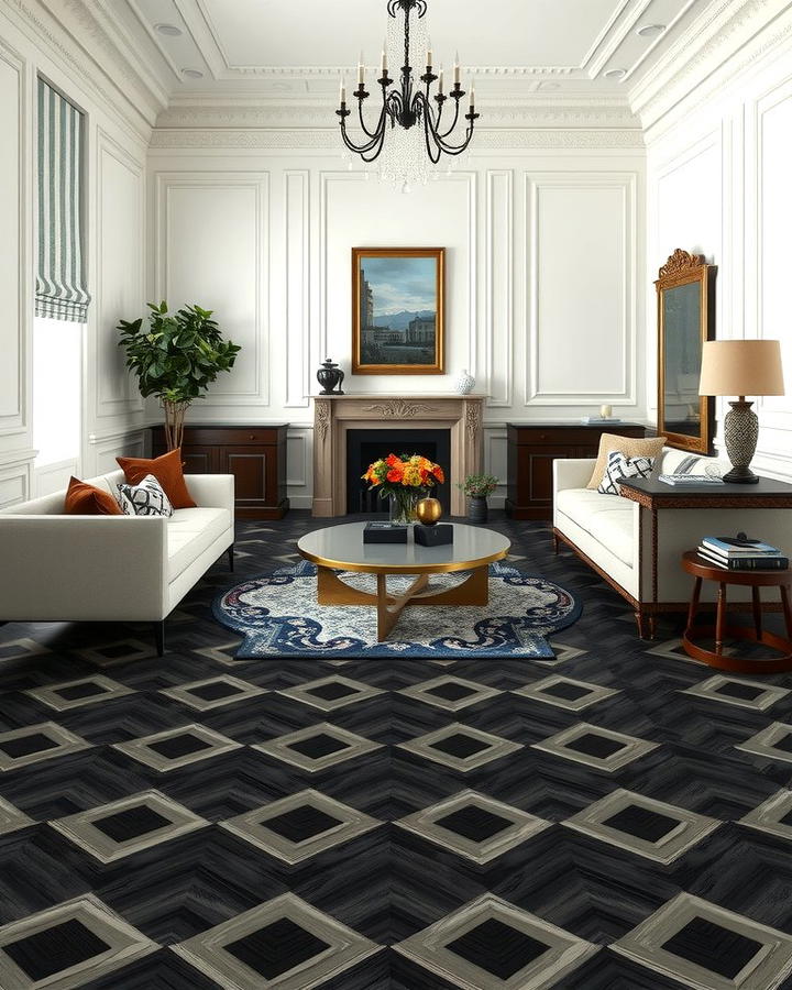 Black Parquet Flooring for Timeless Elegance