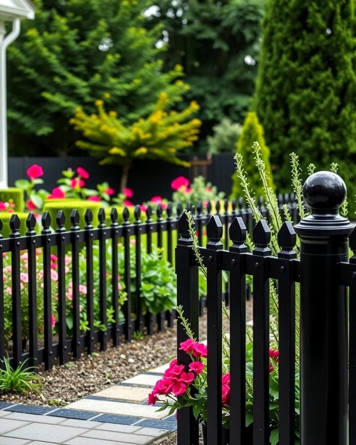 Black Picket Fence with a Twist