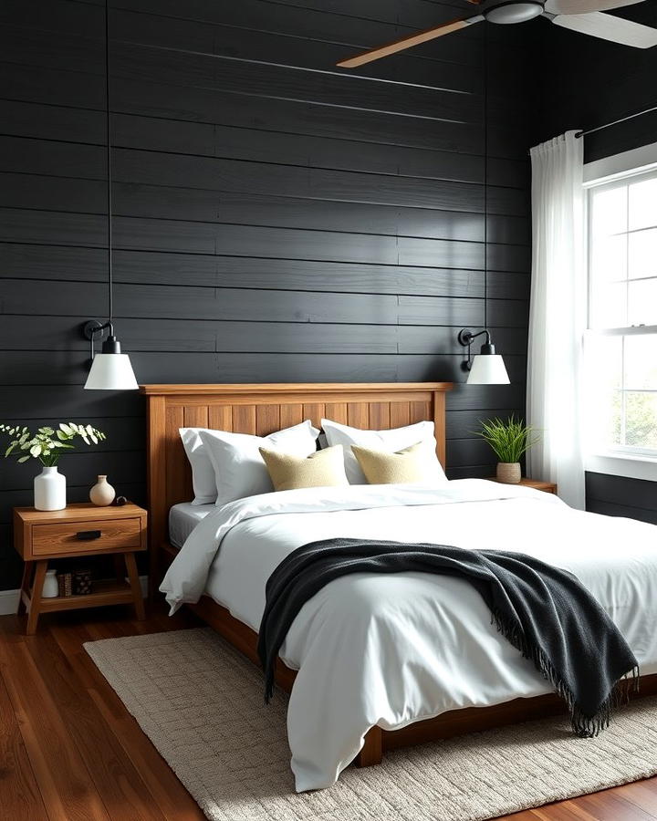 Black Shiplap Walls