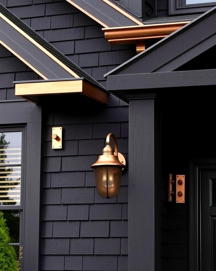 Black Siding with Copper Accents