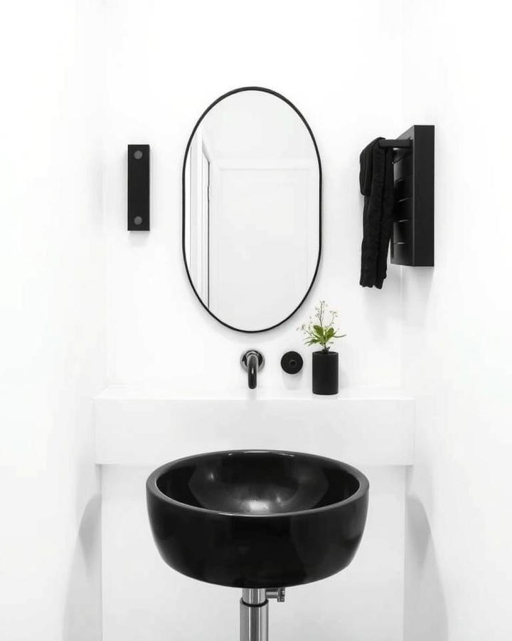 Black Sink with White Background