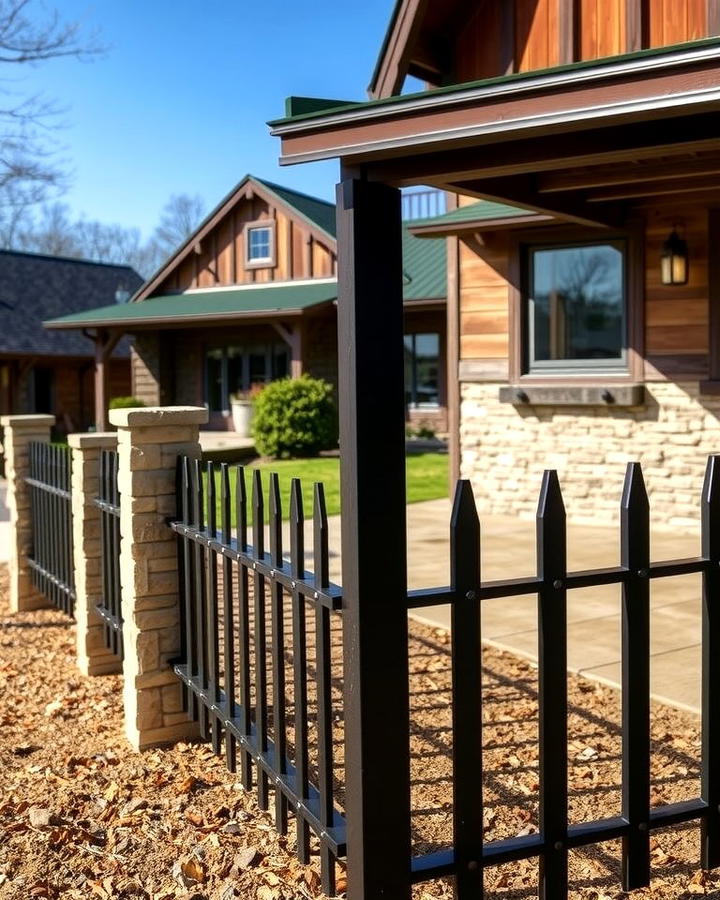 Black Split Rail Fence for Rustic Charm