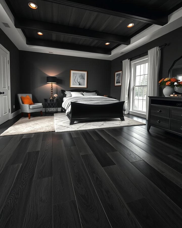 Black Stained Hardwood for Timeless Elegance