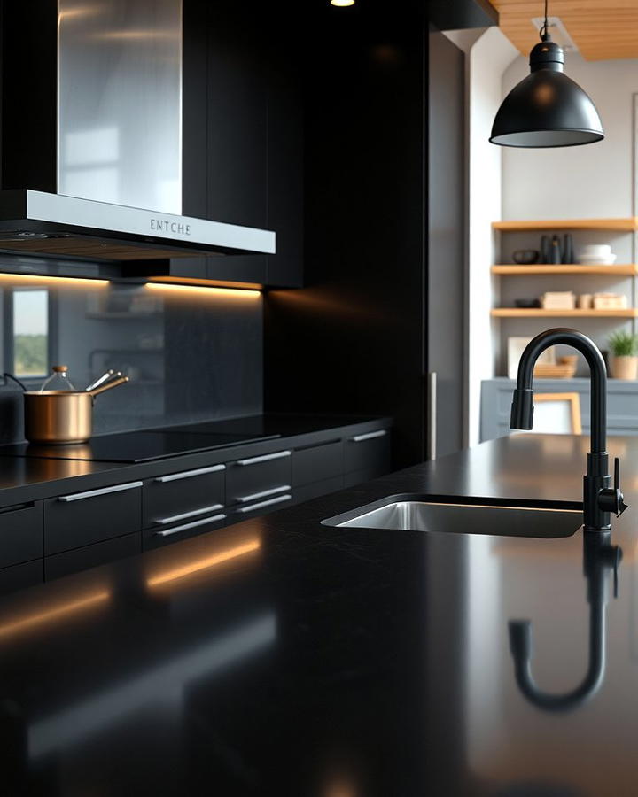 Black Stainless Steel Countertops