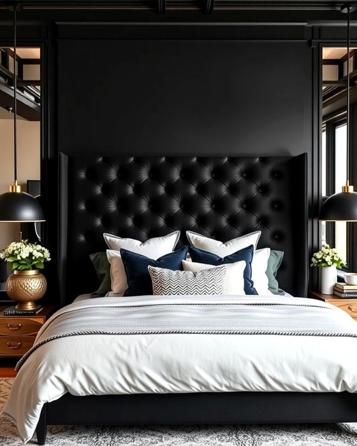 Black Statement Headboard