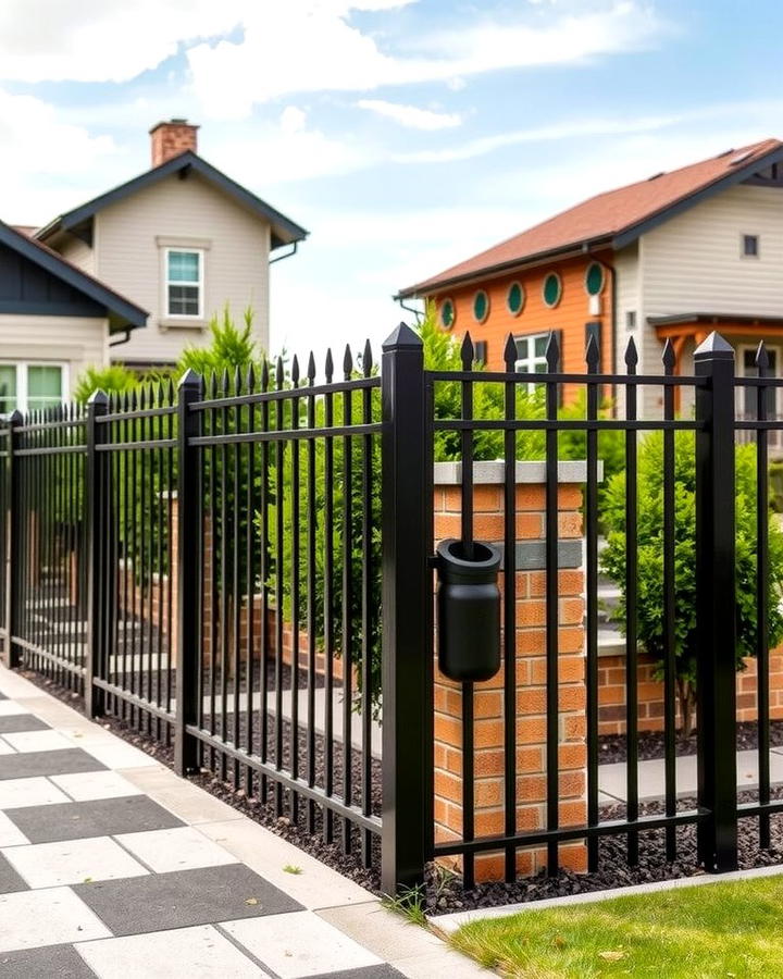 Black Steel Fence for Strength and Style