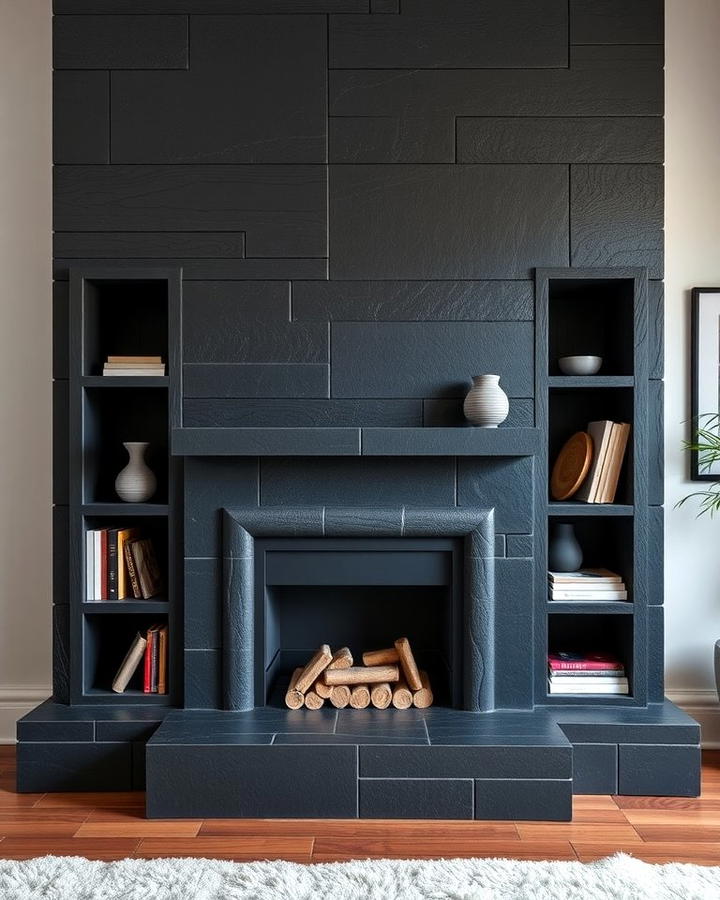 Black Stone with Built In Storage